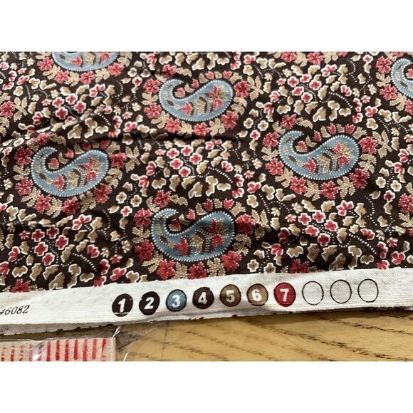 Howard Marcus "Hope" for Moda Fabrics Pattern 46082 Cotton Brown Paisley Print - Picture 7 of 8